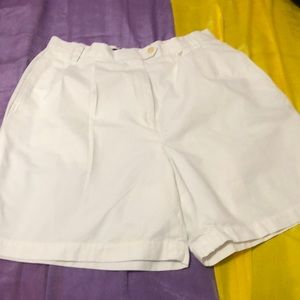 White shorts. High waisted